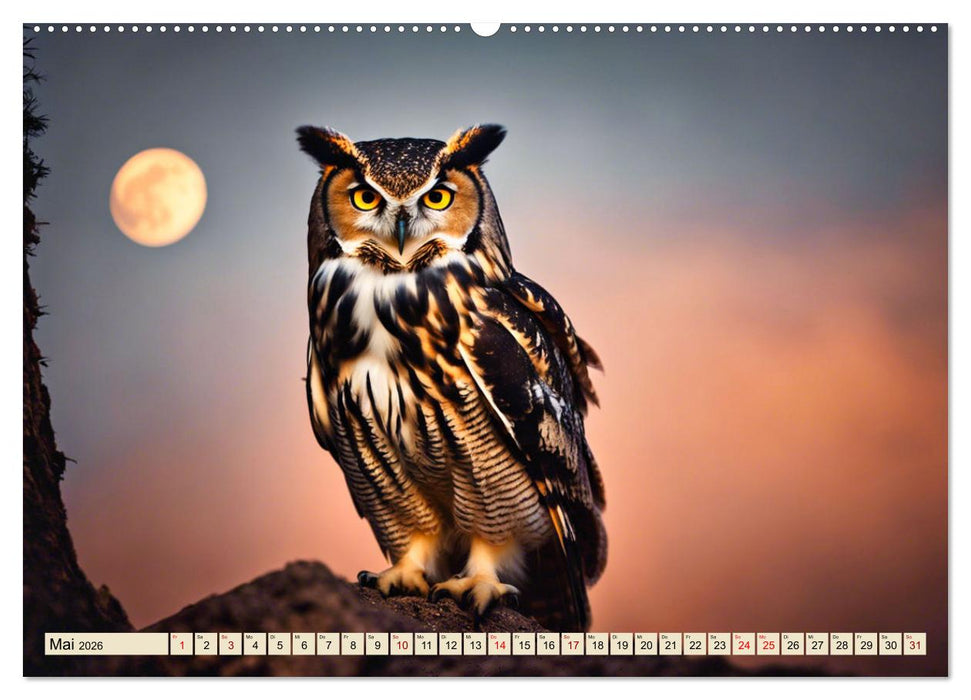 Heimische Tiere im Mondlicht (CALVENDO Premium Wandkalender 2026)