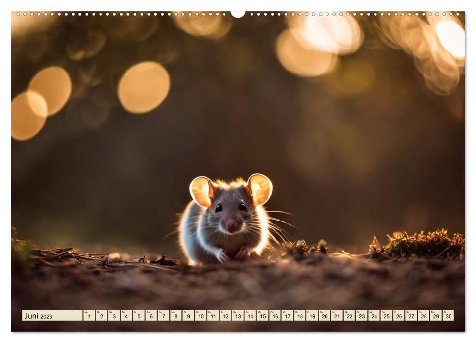 Heimische Tiere im Mondlicht (CALVENDO Premium Wandkalender 2026)