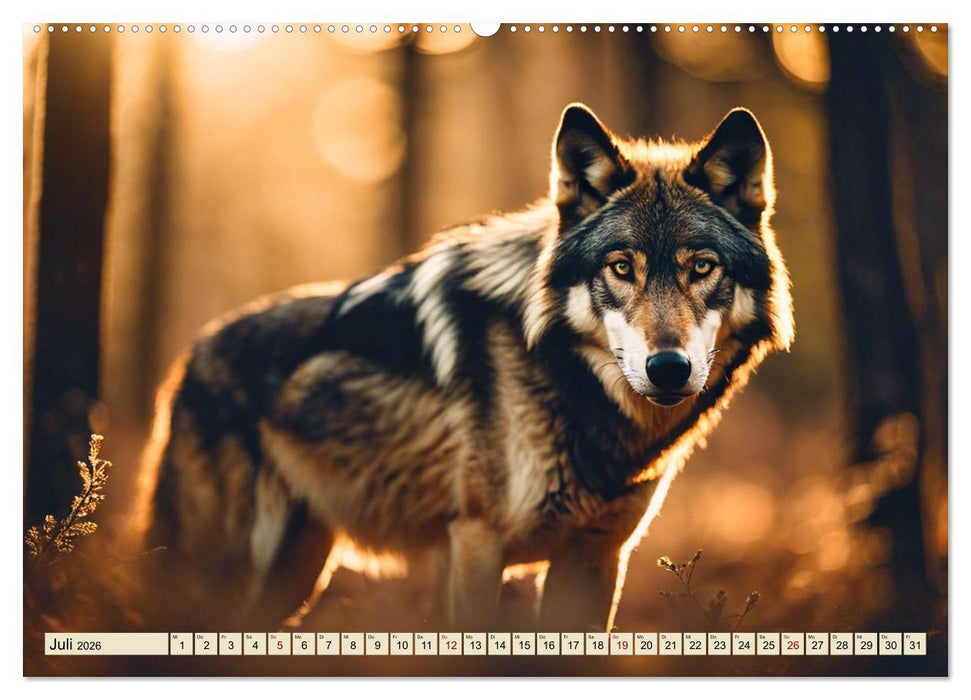 Heimische Tiere im Mondlicht (CALVENDO Premium Wandkalender 2026)