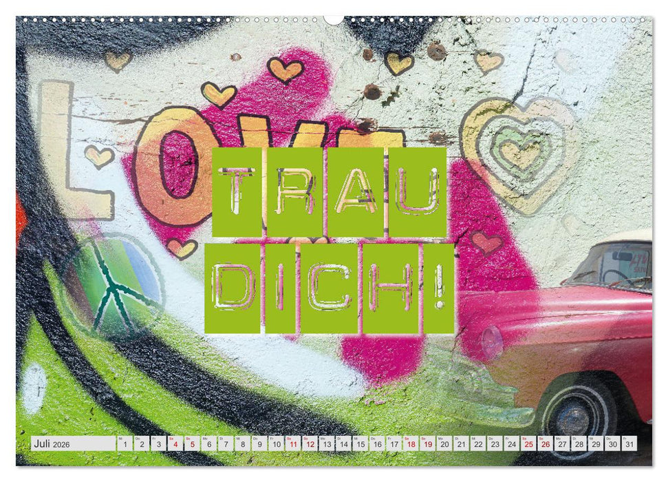 Stop dreaming start doing - Hör auf zu träumen und mach es einfach (CALVENDO Premium Wandkalender 2026)