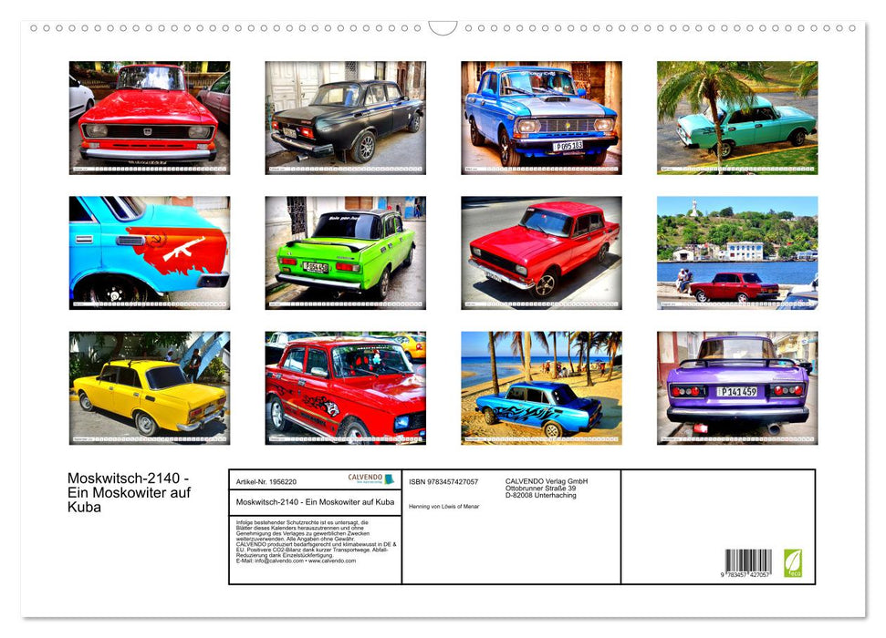 Moskwitsch-2140 - Ein Moskowiter auf Kuba (CALVENDO Wandkalender 2026)