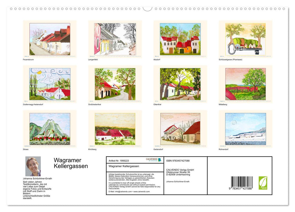 Wagramer Kellergassen (CALVENDO Premium Wandkalender 2026)