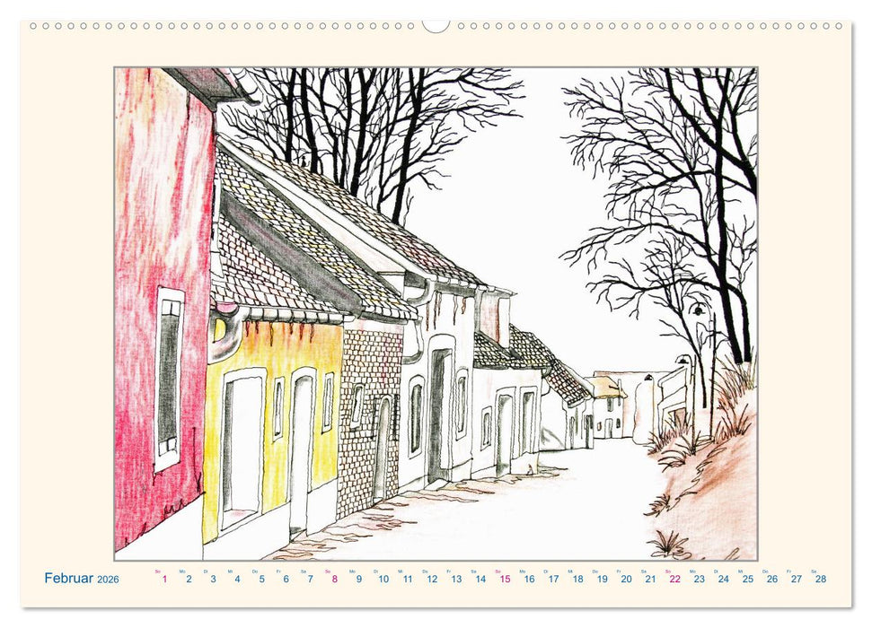Wagramer Kellergassen (CALVENDO Premium Wandkalender 2026)