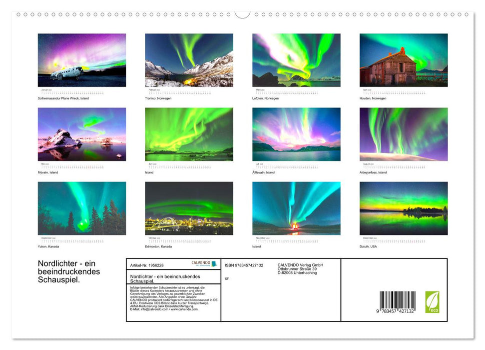 Nordlichter - ein beeindruckendes Schauspiel. (CALVENDO Premium Wandkalender 2026)