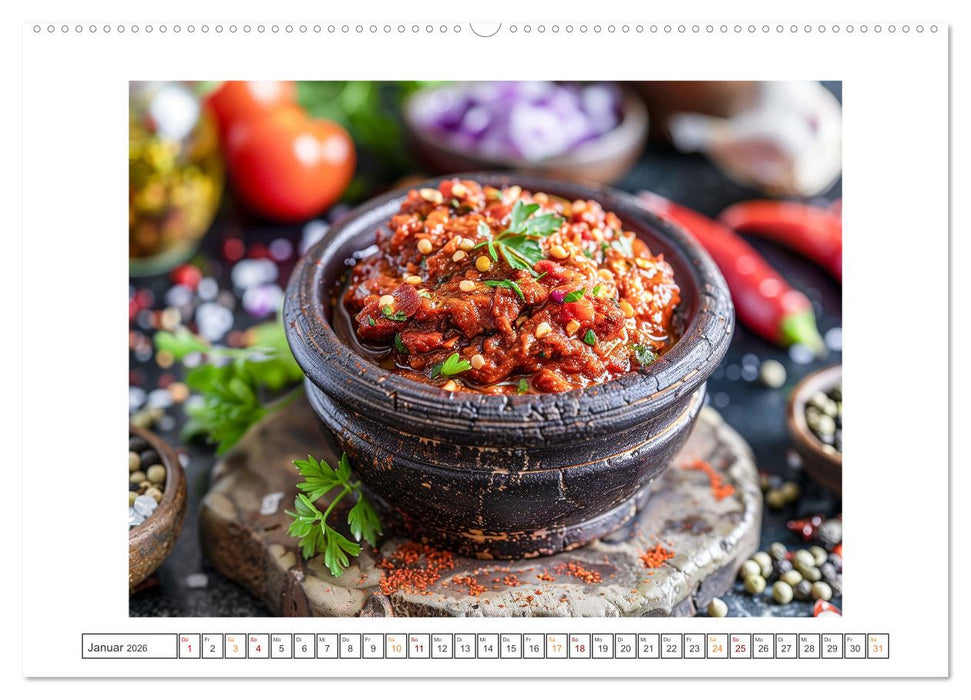 Mediterrane Küche (CALVENDO Premium Wandkalender 2026)