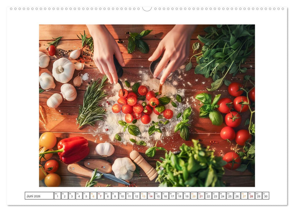Mediterrane Küche (CALVENDO Premium Wandkalender 2026)