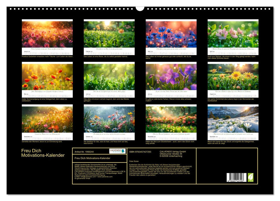Freu Dich Motivations-Kalender (CALVENDO Wandkalender 2026)