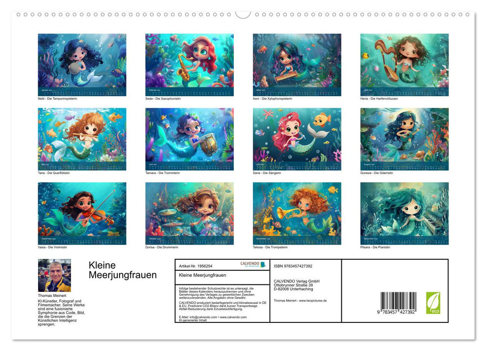 Kleine Meerjungfrauen (CALVENDO Premium Wandkalender 2026)