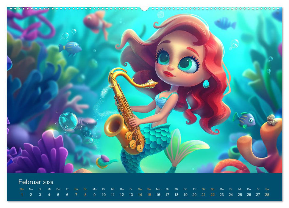 Kleine Meerjungfrauen (CALVENDO Premium Wandkalender 2026)