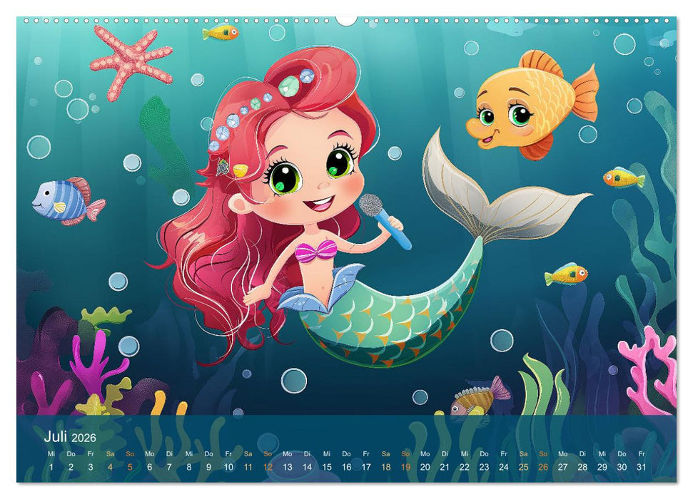 Kleine Meerjungfrauen (CALVENDO Premium Wandkalender 2026)