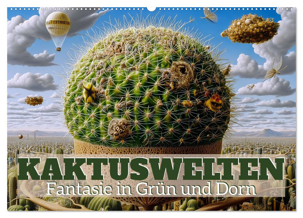 Kaktuswelten. Fantasie in Grün und Dorn (CALVENDO Wandkalender 2026)