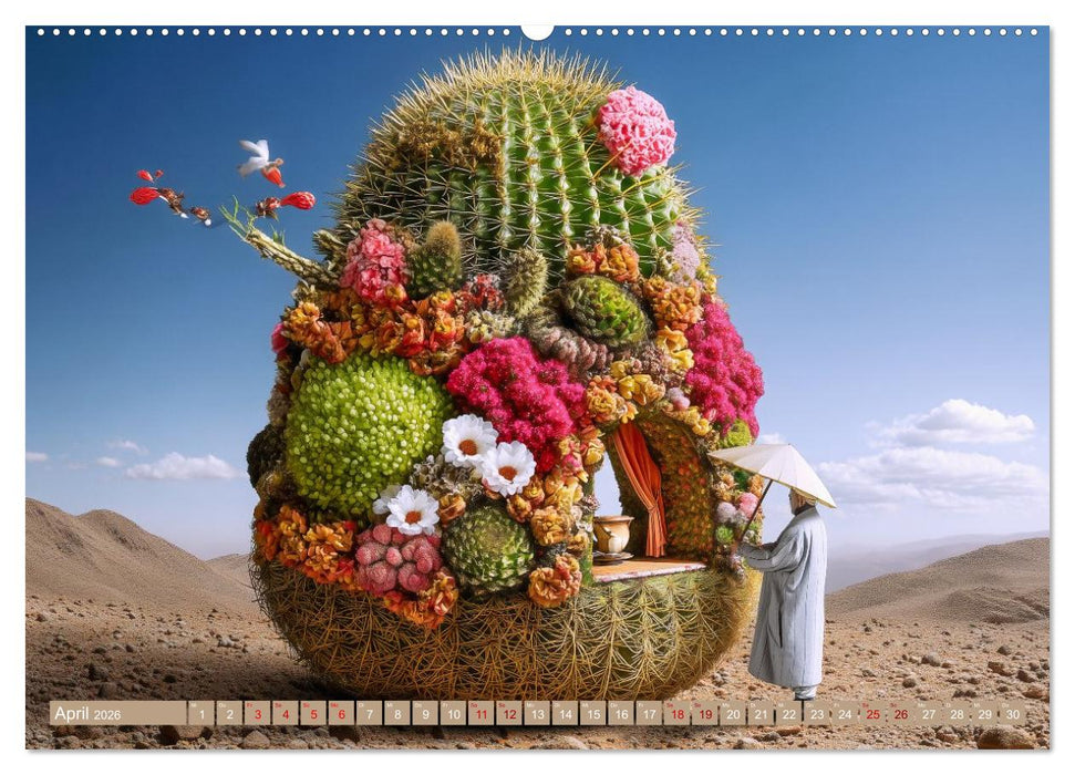 Kaktuswelten. Fantasie in Grün und Dorn (CALVENDO Wandkalender 2026)
