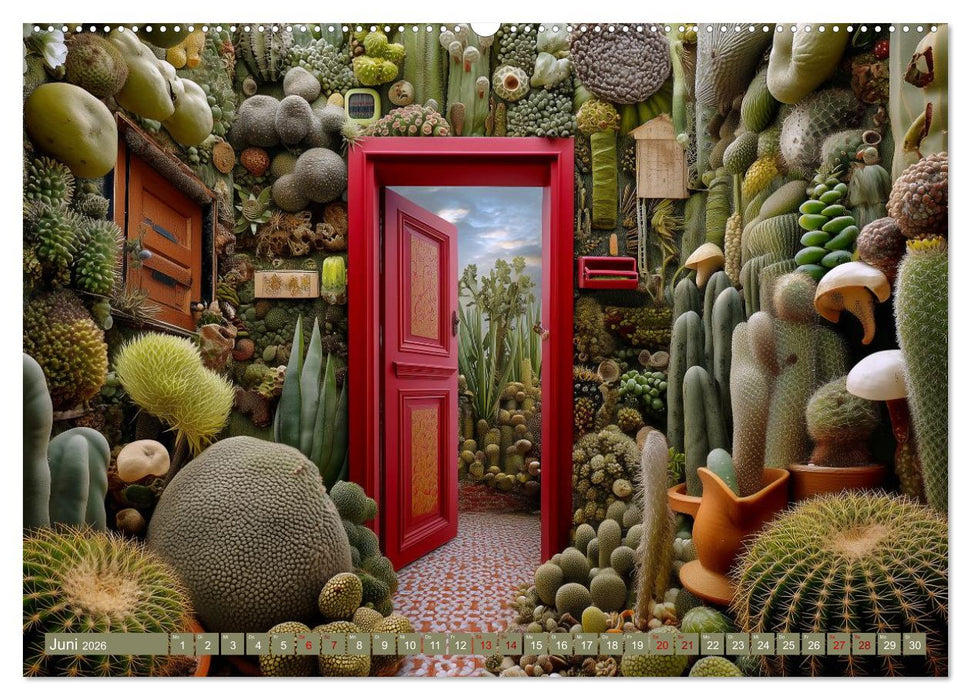 Kaktuswelten. Fantasie in Grün und Dorn (CALVENDO Wandkalender 2026)