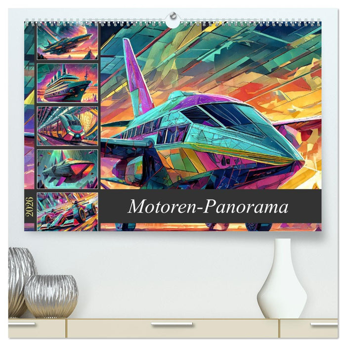 Motoren-Panorama (CALVENDO Premium Wandkalender 2026)