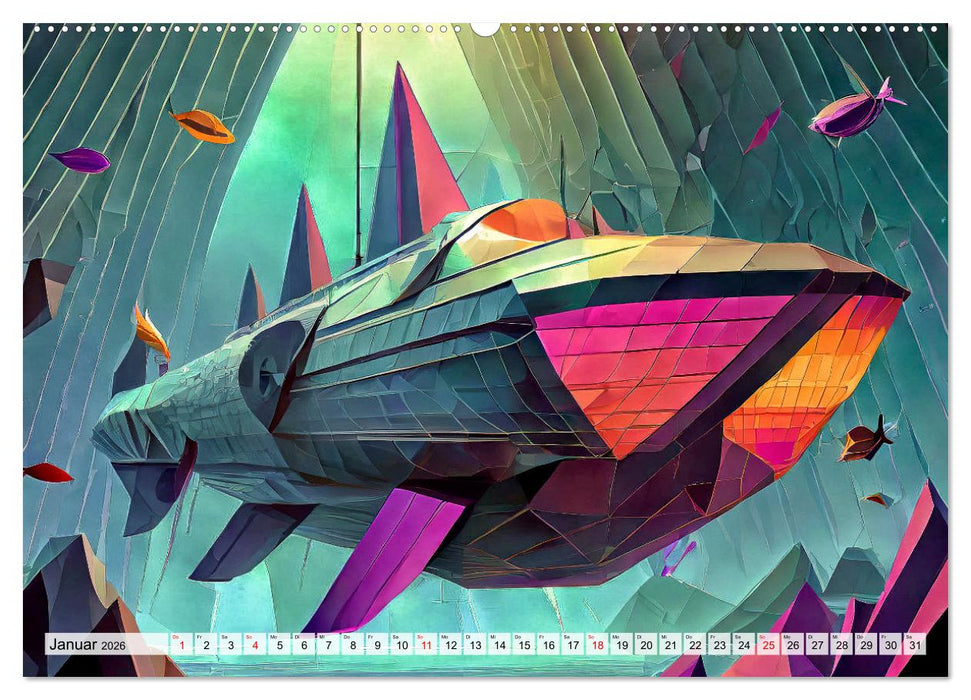 Motoren-Panorama (CALVENDO Premium Wandkalender 2026)