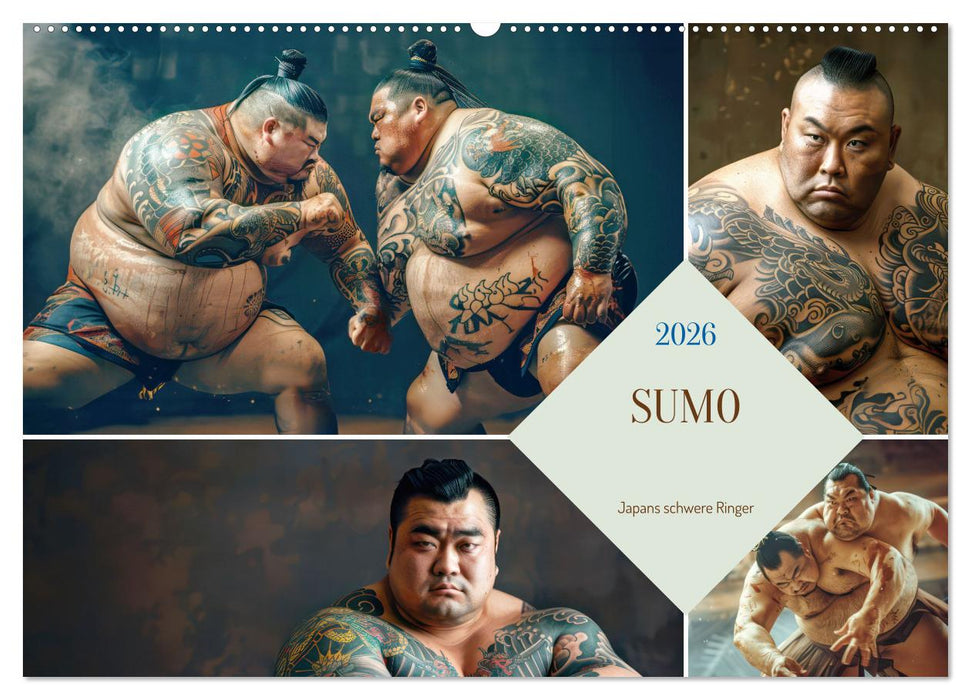 Sumo - Japans schwere Ringer (CALVENDO Wandkalender 2026)