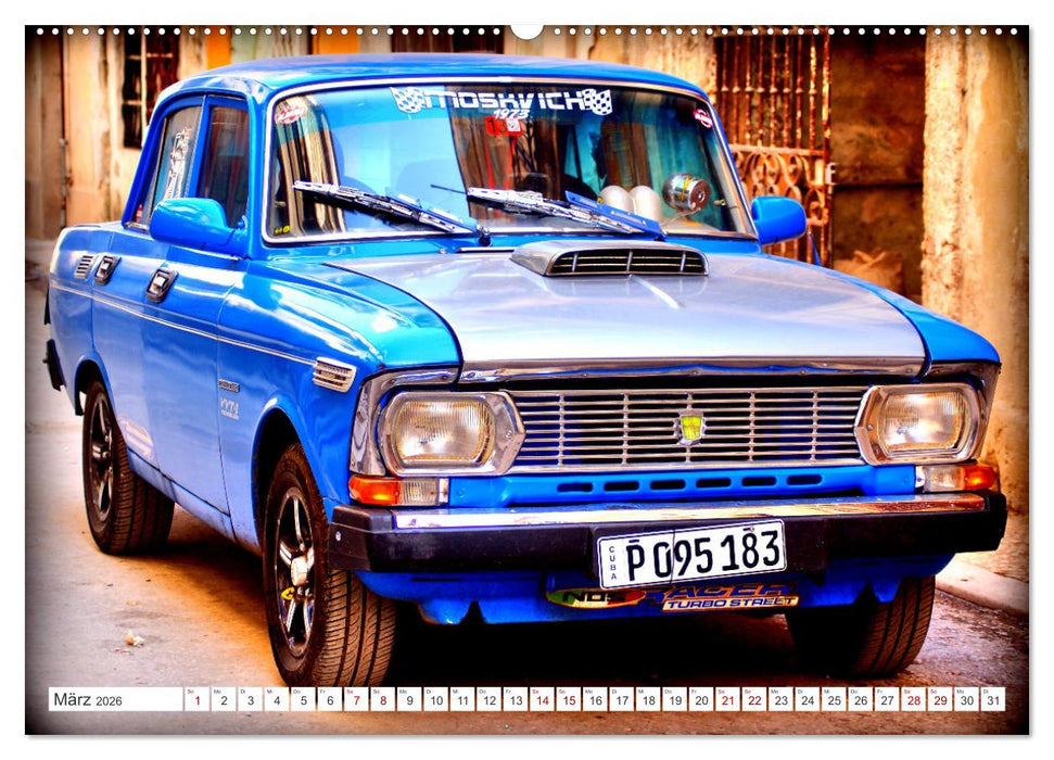 Moskwitsch-2140 - Ein Moskowiter auf Kuba (CALVENDO Premium Wandkalender 2026)
