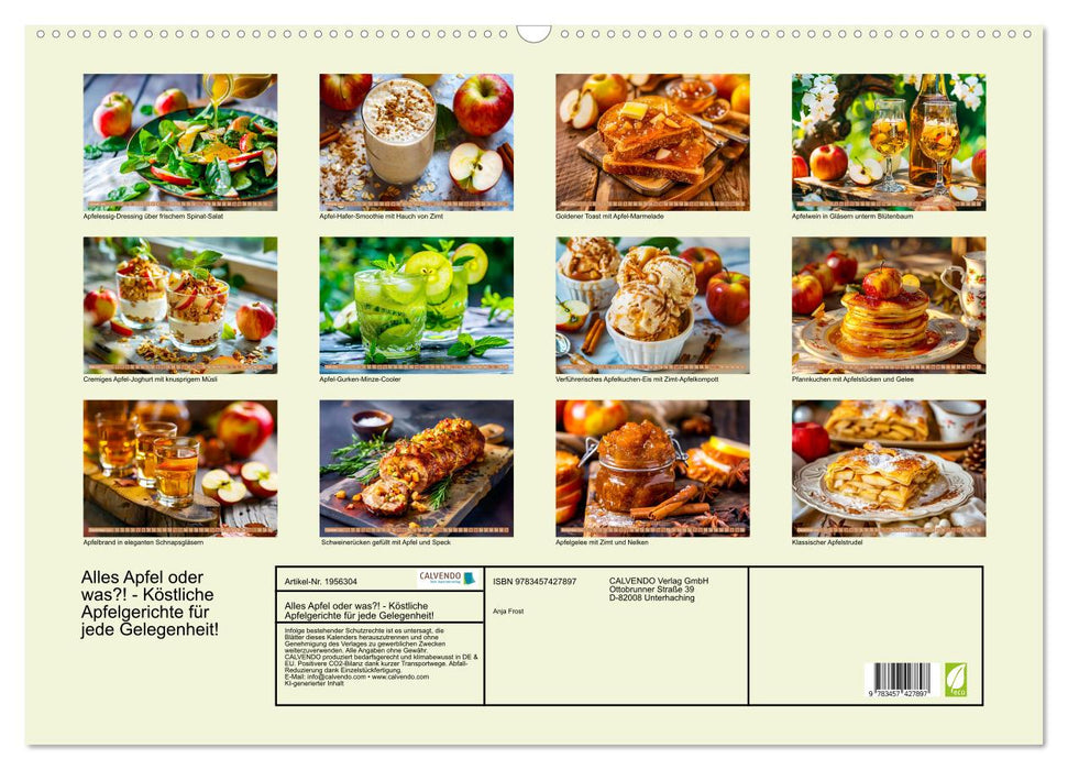 Alles Apfel oder was?! - Köstliche Apfelgerichte für jede Gelegenheit! (CALVENDO Wandkalender 2026)