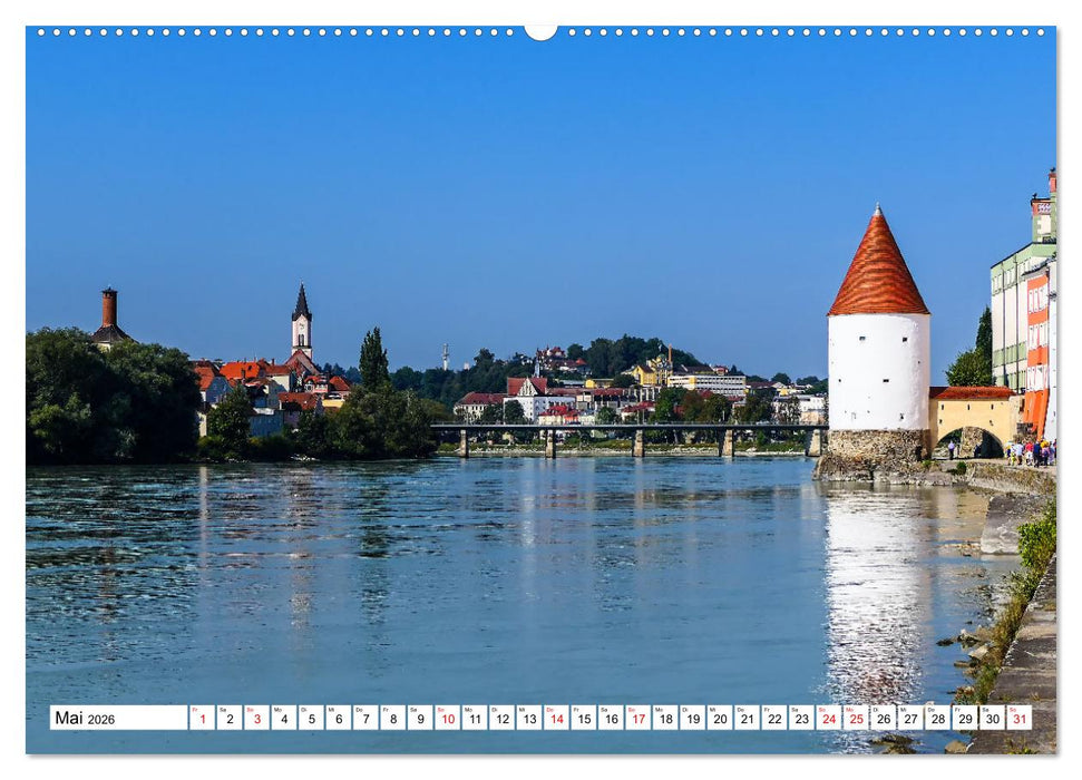 Passau die Barockstadt an der Donau (CALVENDO Wandkalender 2026)