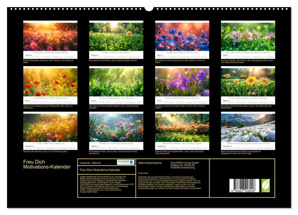 Freu Dich Motivations-Kalender (CALVENDO Premium Wandkalender 2026)