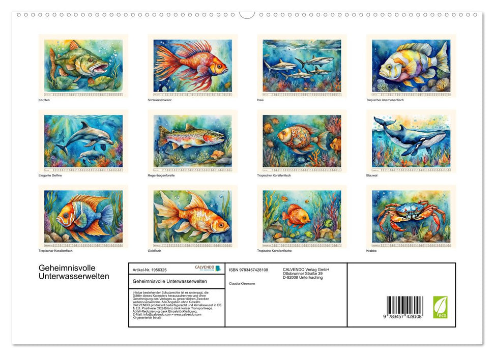 Geheimnisvolle Unterwasserwelten (CALVENDO Premium Wandkalender 2026)