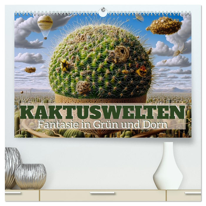 Kaktuswelten. Fantasie in Grün und Dorn (CALVENDO Premium Wandkalender 2026)