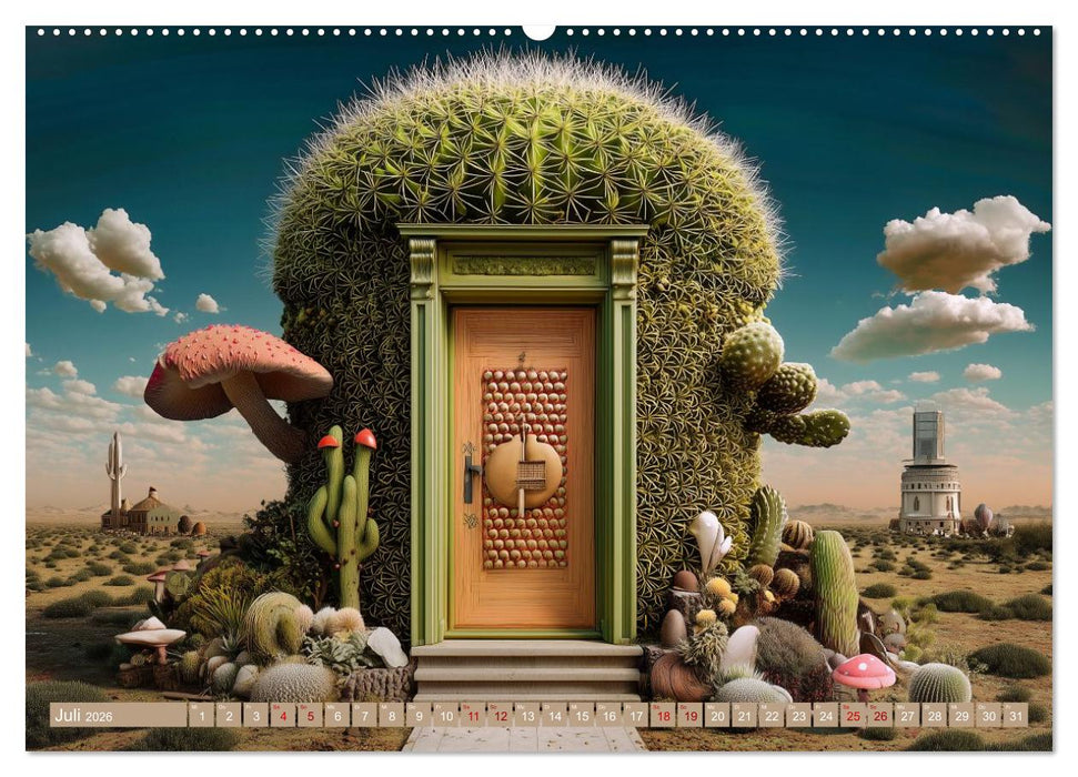 Kaktuswelten. Fantasie in Grün und Dorn (CALVENDO Premium Wandkalender 2026)