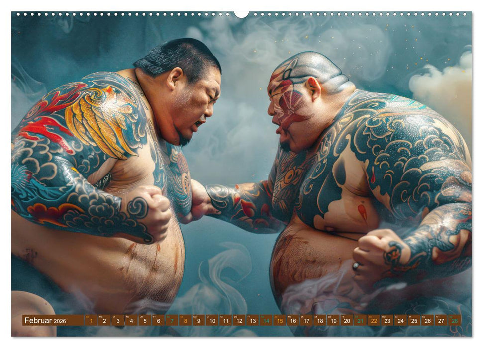 Sumo - Japans schwere Ringer (CALVENDO Premium Wandkalender 2026)