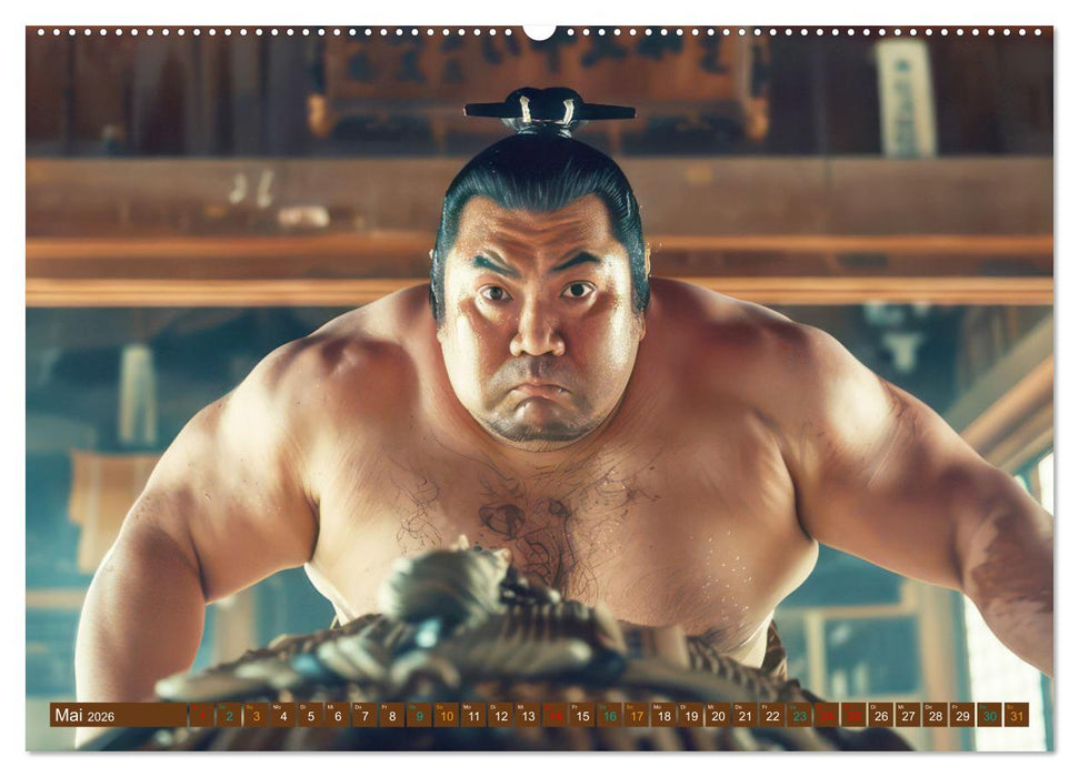 Sumo - Japans schwere Ringer (CALVENDO Premium Wandkalender 2026)