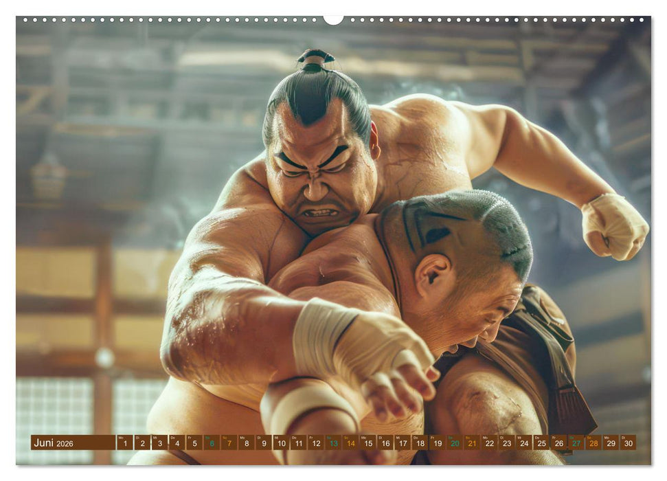Sumo - Japans schwere Ringer (CALVENDO Premium Wandkalender 2026)