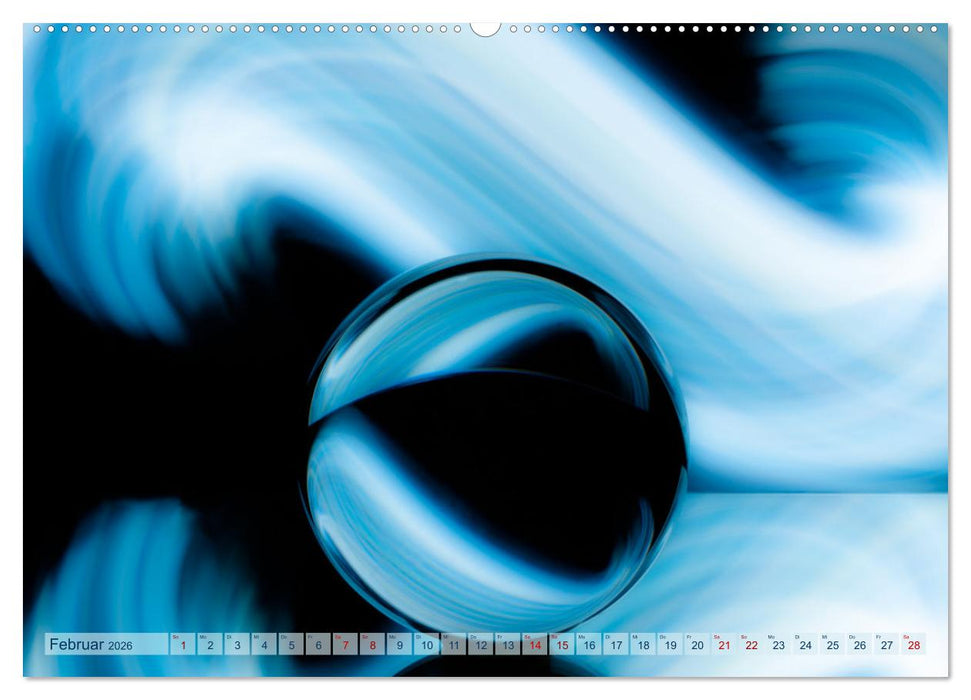 Lichtmalereien mit der Glaskugel (CALVENDO Premium Wandkalender 2026)