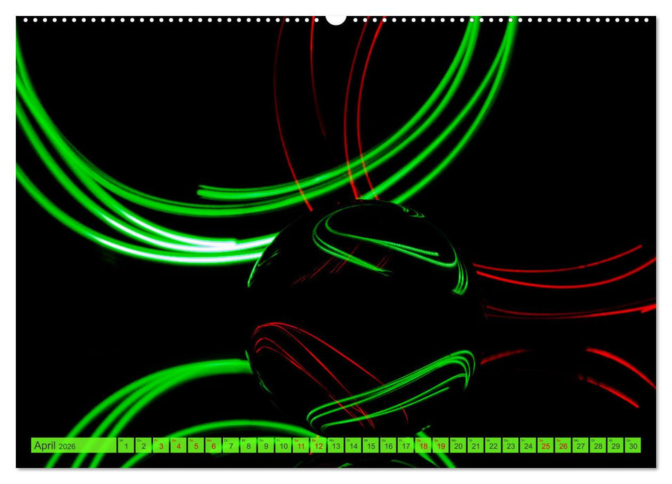 Lichtmalereien mit der Glaskugel (CALVENDO Premium Wandkalender 2026)