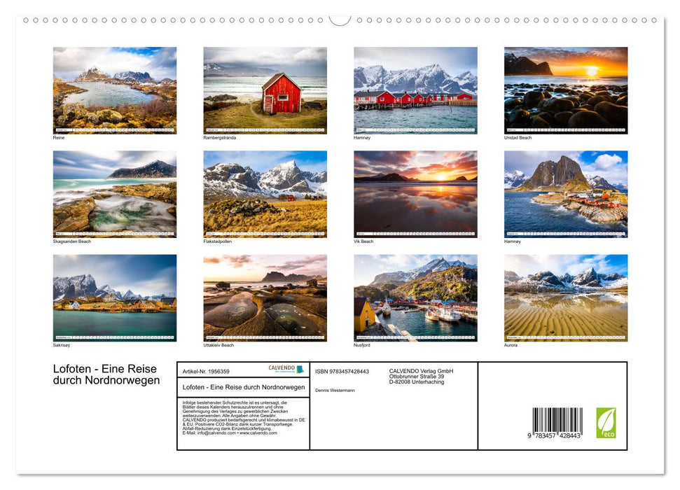 Lofoten - Eine Reise durch Nordnorwegen (CALVENDO Premium Wandkalender 2026)
