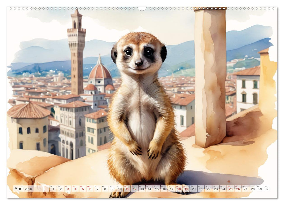 Erdmännchen in Italien (CALVENDO Wandkalender 2026)