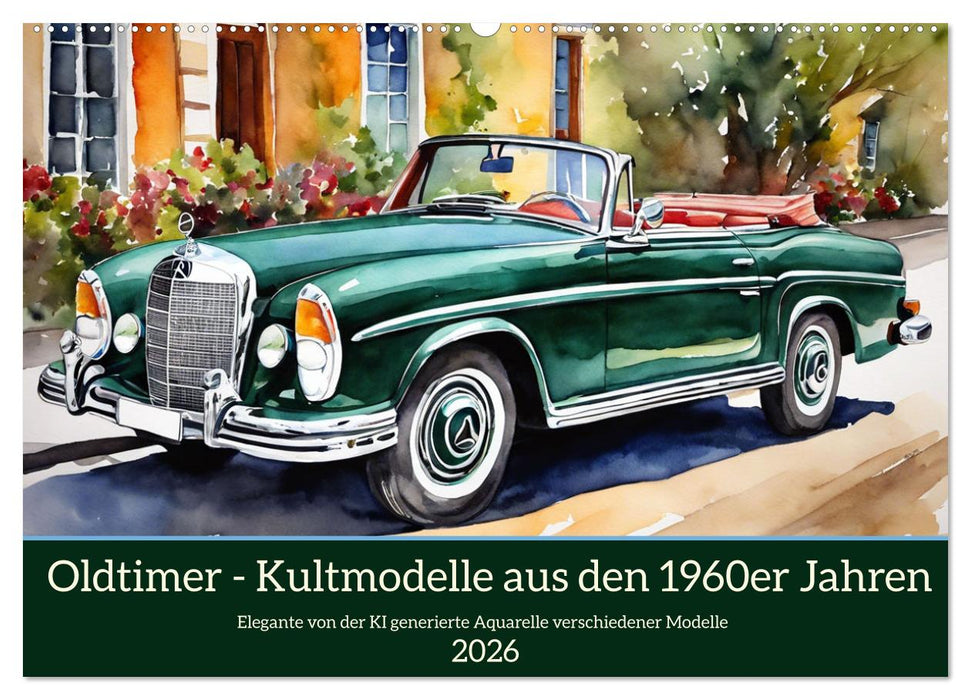 Oldtimer - Kultmodelle aus den 1960er Jahren (CALVENDO Wandkalender 2026)