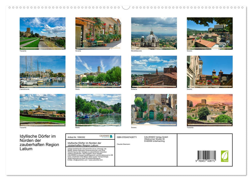 Idyllische Dörfer im Norden der zauberhaften Region Latium (CALVENDO Premium Wandkalender 2026)