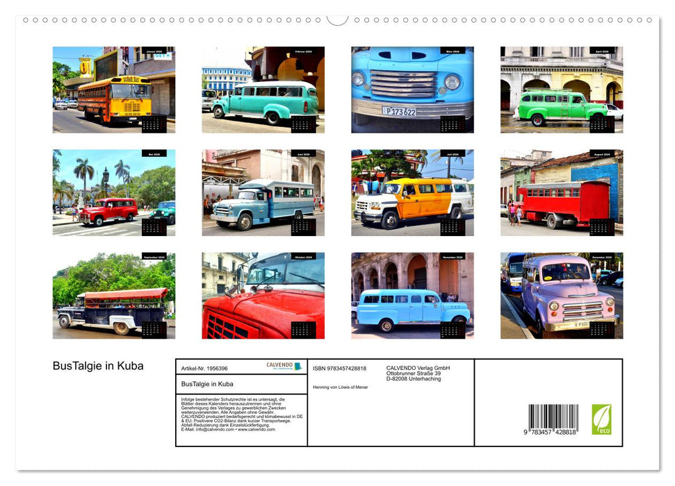 BusTalgie in Kuba (CALVENDO Premium Wandkalender 2026)