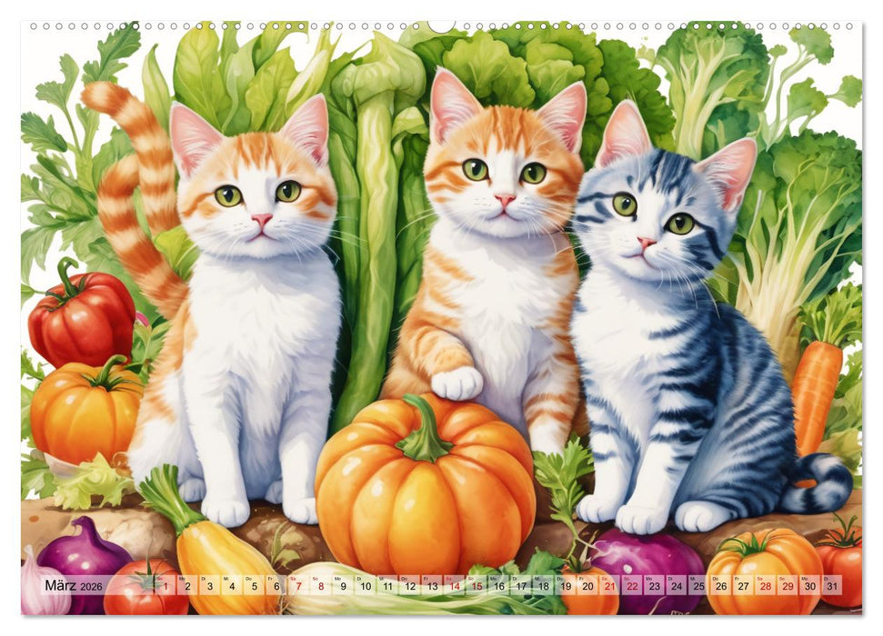 Gemüsiges - Reise ins Land des Gemüses (CALVENDO Wandkalender 2026)