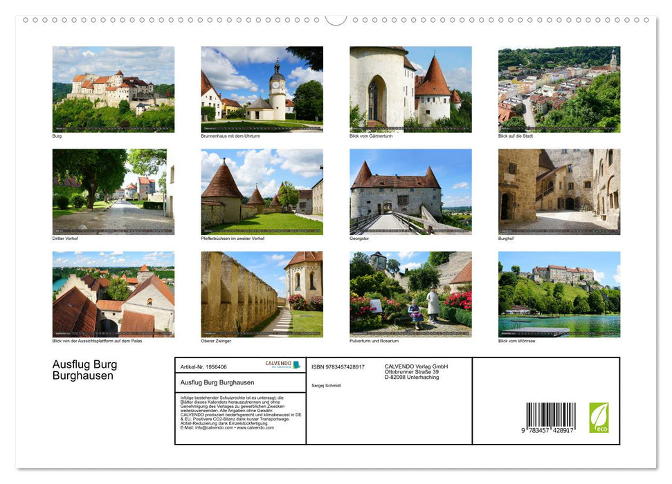 Ausflug Burg Burghausen (CALVENDO Premium Wandkalender 2026)