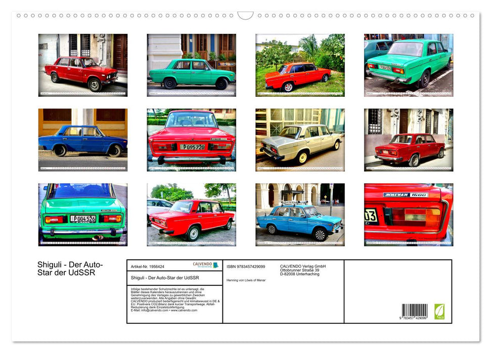 Shiguli - Der Auto-Star der UdSSR (CALVENDO Wandkalender 2026)