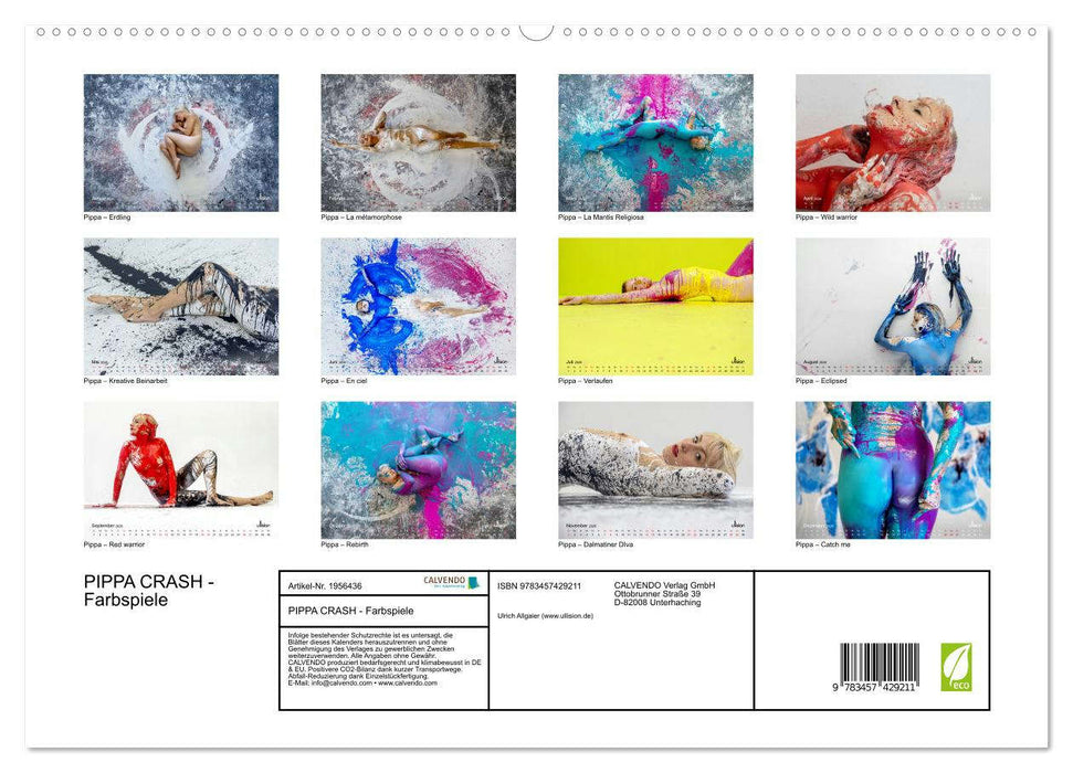 PIPPA CRASH - Farbspiele (CALVENDO Premium Wandkalender 2026)