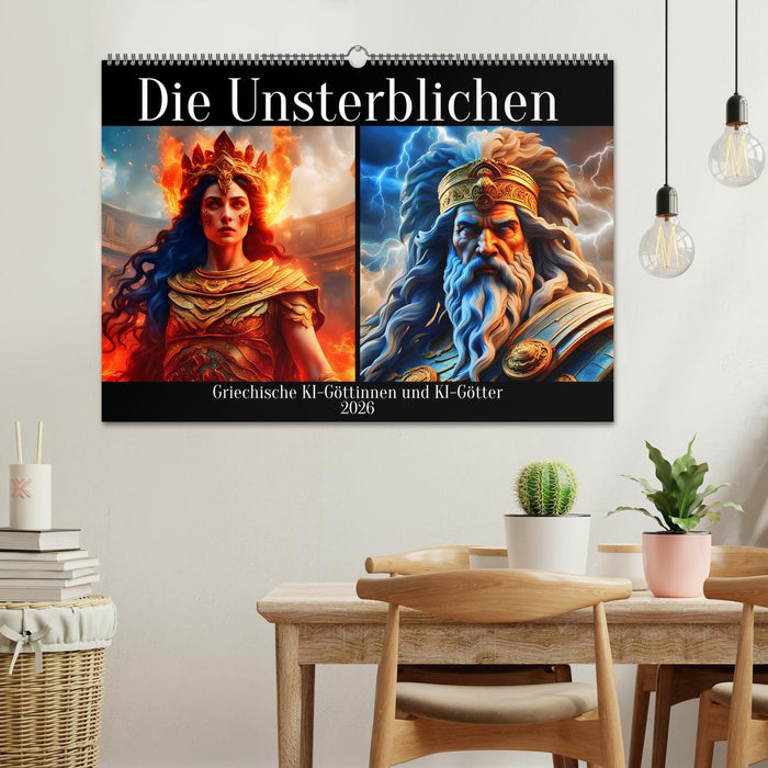 Die Unsterblichen - Griechische KI-Göttinnen und KI-Götter (CALVENDO Wandkalender 2026)