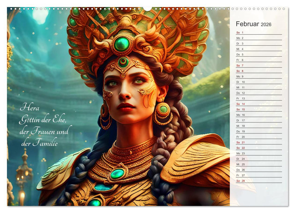 Die Unsterblichen - Griechische KI-Göttinnen und KI-Götter (CALVENDO Wandkalender 2026)