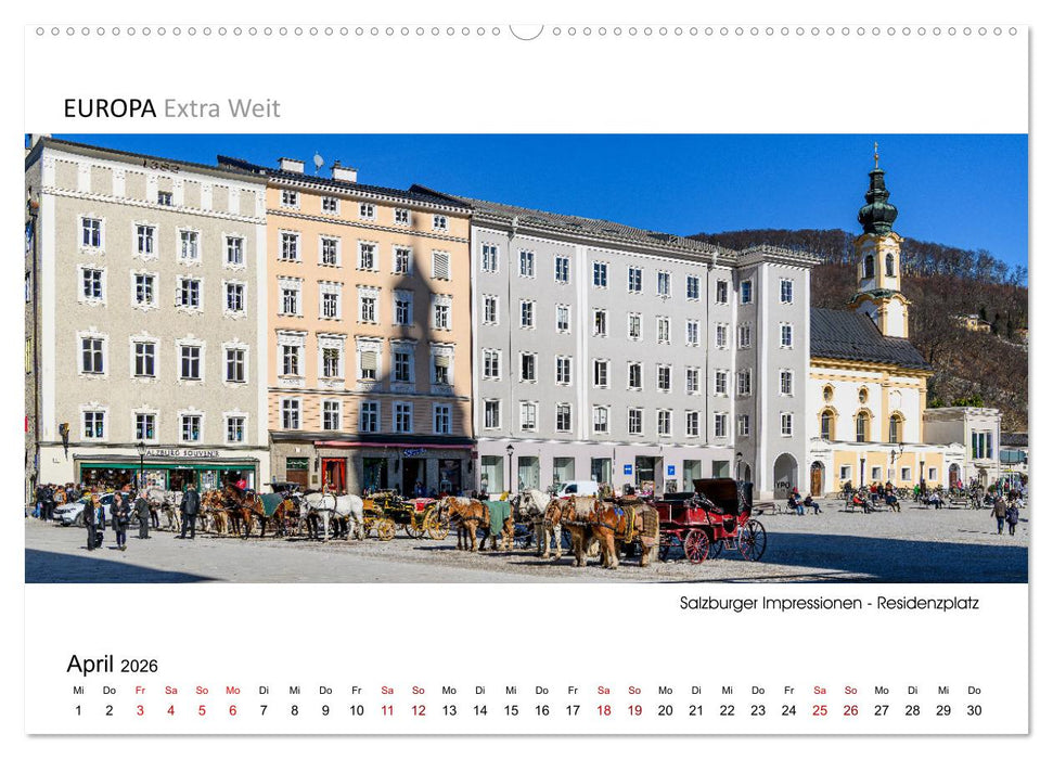 Salzburger Impressionen - Panoramabilder (CALVENDO Premium Wandkalender 2026)