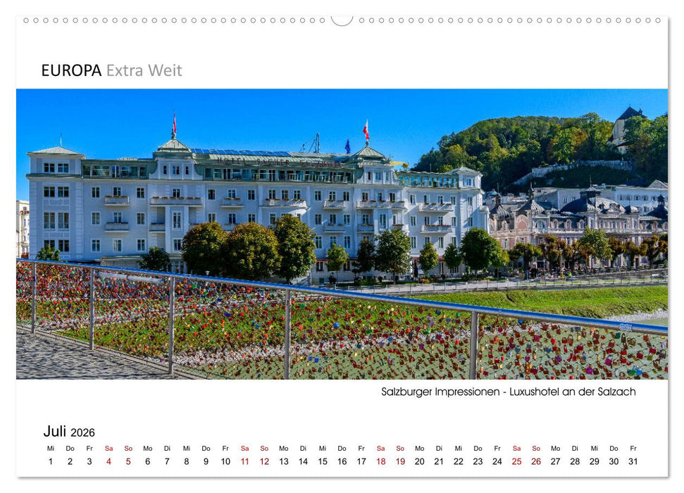 Salzburger Impressionen - Panoramabilder (CALVENDO Premium Wandkalender 2026)