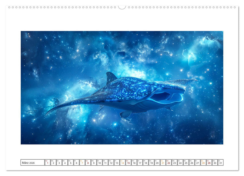 Tiere im Weltraum (CALVENDO Premium Wandkalender 2026)