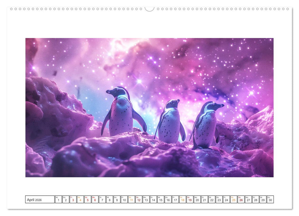 Tiere im Weltraum (CALVENDO Premium Wandkalender 2026)