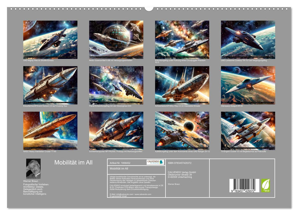 Mobilität im All (CALVENDO Premium Wandkalender 2026)