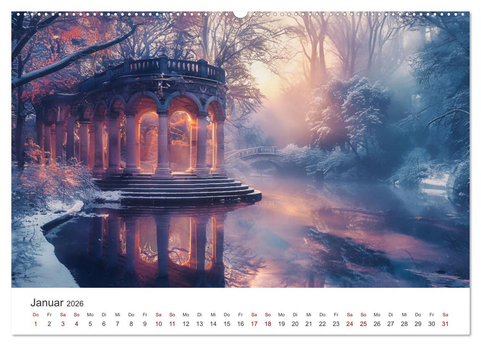 Verwunschene Gärten - Eine Zeitreise (CALVENDO Wandkalender 2026)