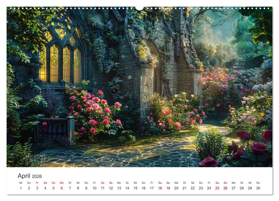 Verwunschene Gärten - Eine Zeitreise (CALVENDO Wandkalender 2026)